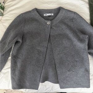 Zara Charcoal Knit Cardigan